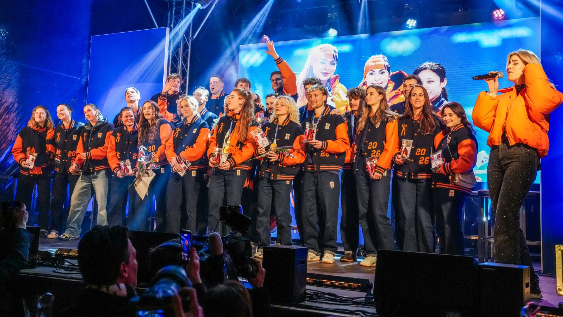Olympische sporters op de arc 8x6